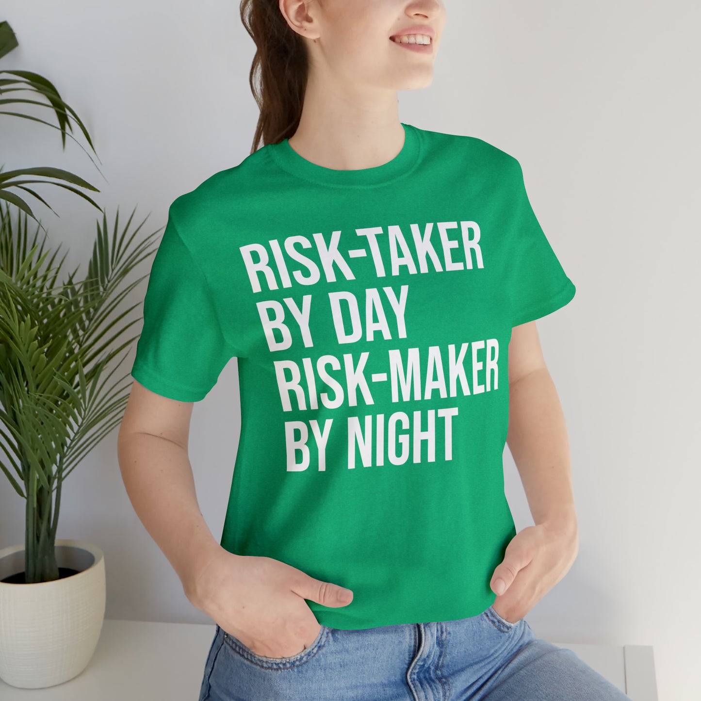 Risk Taker by Day Risk Maker by Night Shirt - T-Shirt - Cool Father’s Day Shirt - Funny Dad Shirt - Father Figure Shirt - Entrepreneur - Parenting - Mom - Mothers