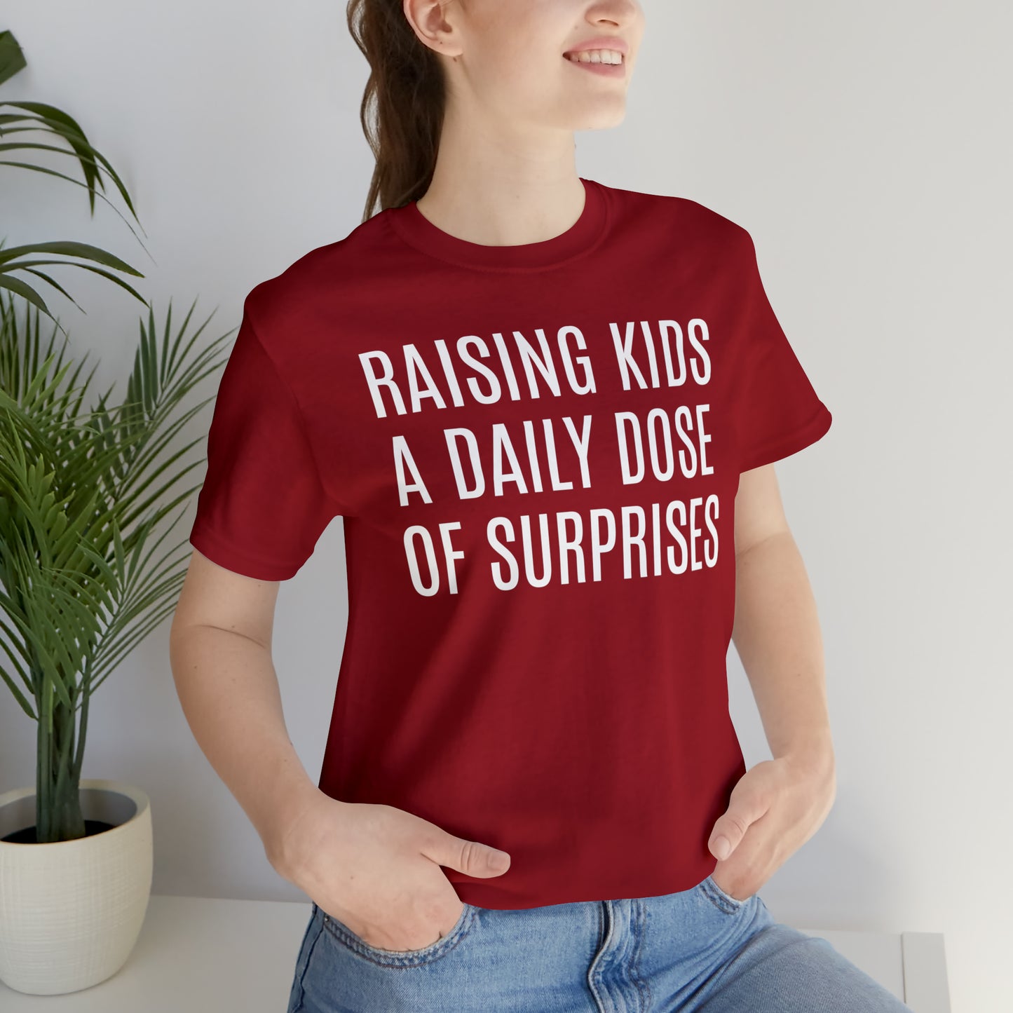 Raising Kids Daily Surprises - T-Shirt - Cool Father’s Day Shirt - Funny Dad Shirt - Father Figure Shirt - Mom - Mothers - Entrepreneur - Parenting