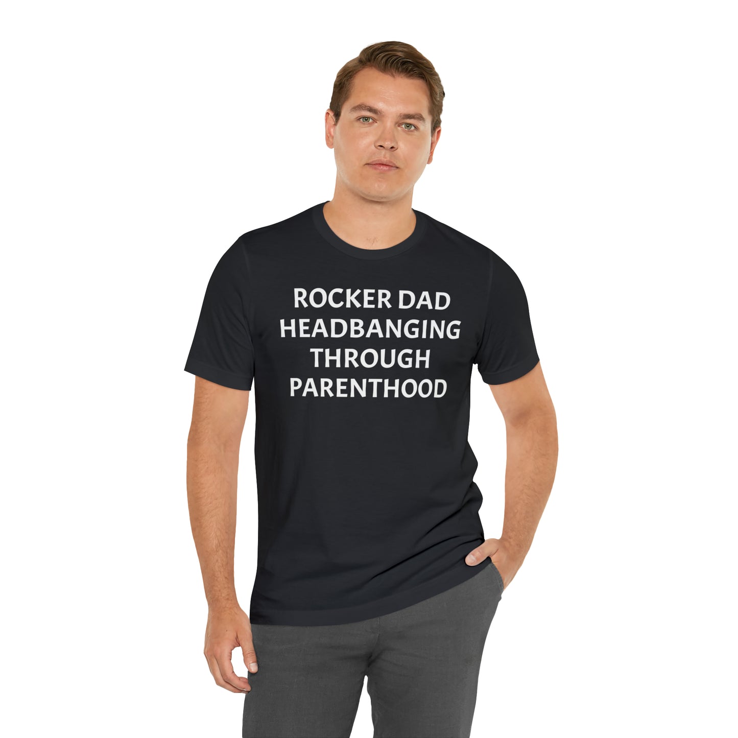 Rocker Dad Headbanging Parenthood - T-Shirt - Cool Father’s Day Shirt - Funny Dad Shirt - Father Figure Shirt - Entrepreneur -  Parenting