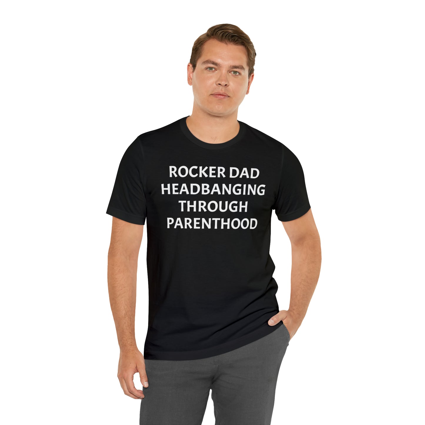 Rocker Dad Headbanging Parenthood - T-Shirt - Cool Father’s Day Shirt - Funny Dad Shirt - Father Figure Shirt - Entrepreneur -  Parenting