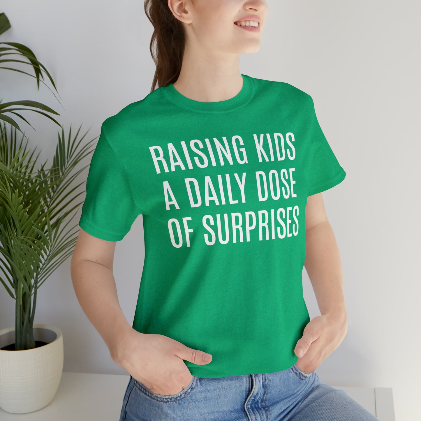 Raising Kids Daily Surprises - T-Shirt - Cool Father’s Day Shirt - Funny Dad Shirt - Father Figure Shirt - Mom - Mothers - Entrepreneur - Parenting