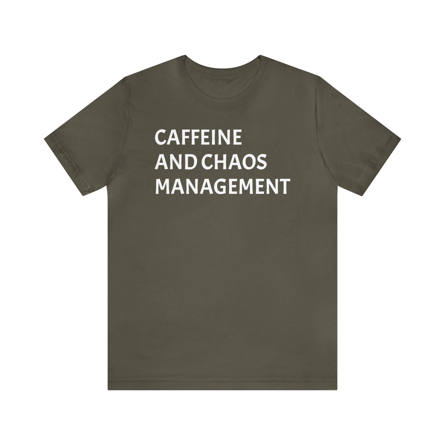 Caffeine and Chaos Shirt - T-Shirt - Cool Father’s Day Shirt - Funny Dad Shirt - Father Figure Shirt - Entrepreneur - Moms - Mothers - Parenting