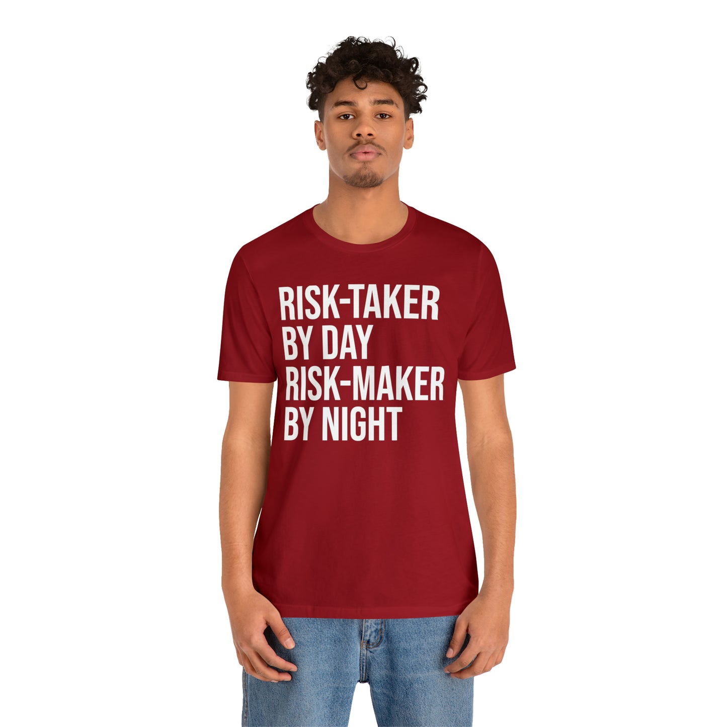 Risk Taker by Day Risk Maker by Night Shirt - T-Shirt - Cool Father’s Day Shirt - Funny Dad Shirt - Father Figure Shirt - Entrepreneur - Parenting - Mom - Mothers