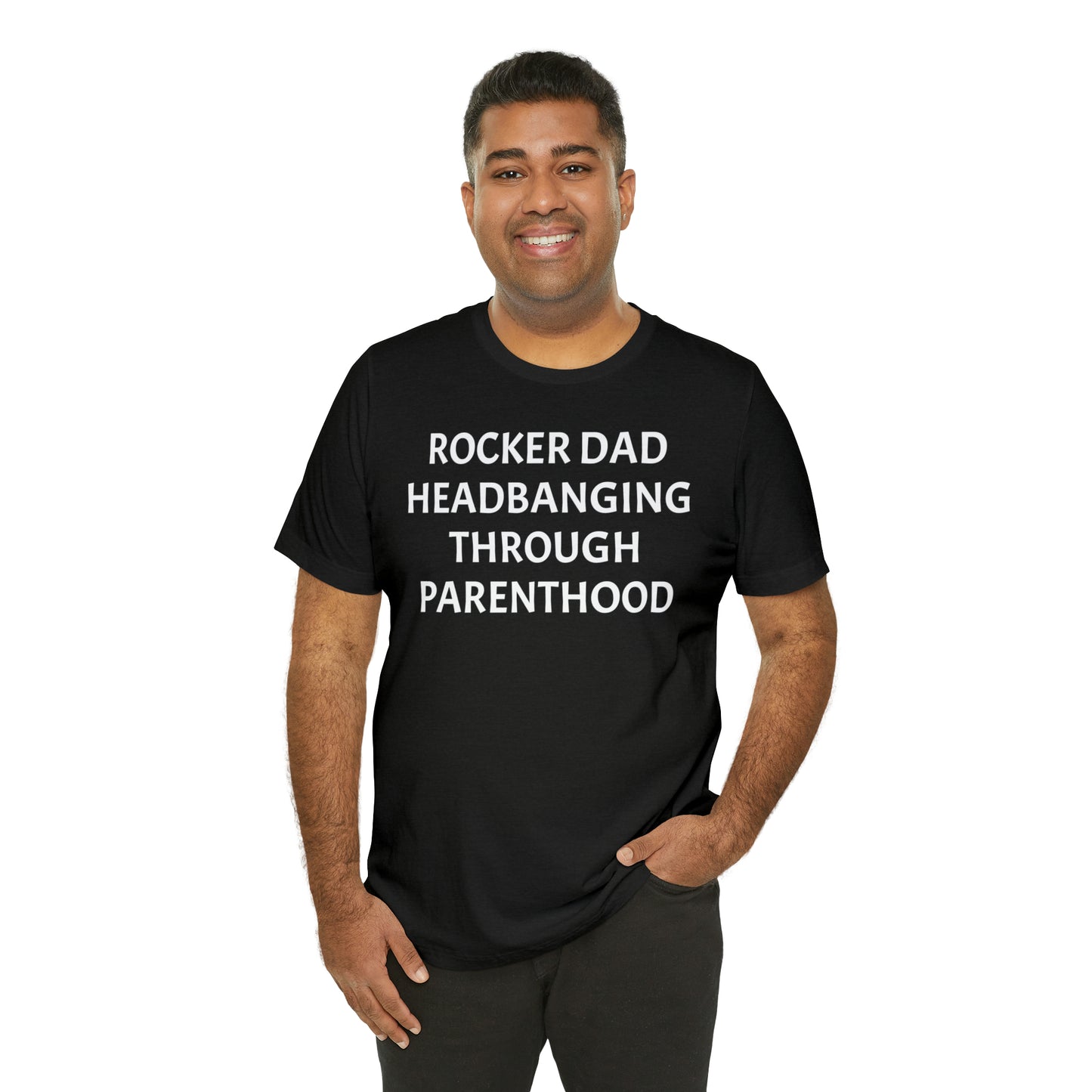 Rocker Dad Headbanging Parenthood - T-Shirt - Cool Father’s Day Shirt - Funny Dad Shirt - Father Figure Shirt - Entrepreneur -  Parenting