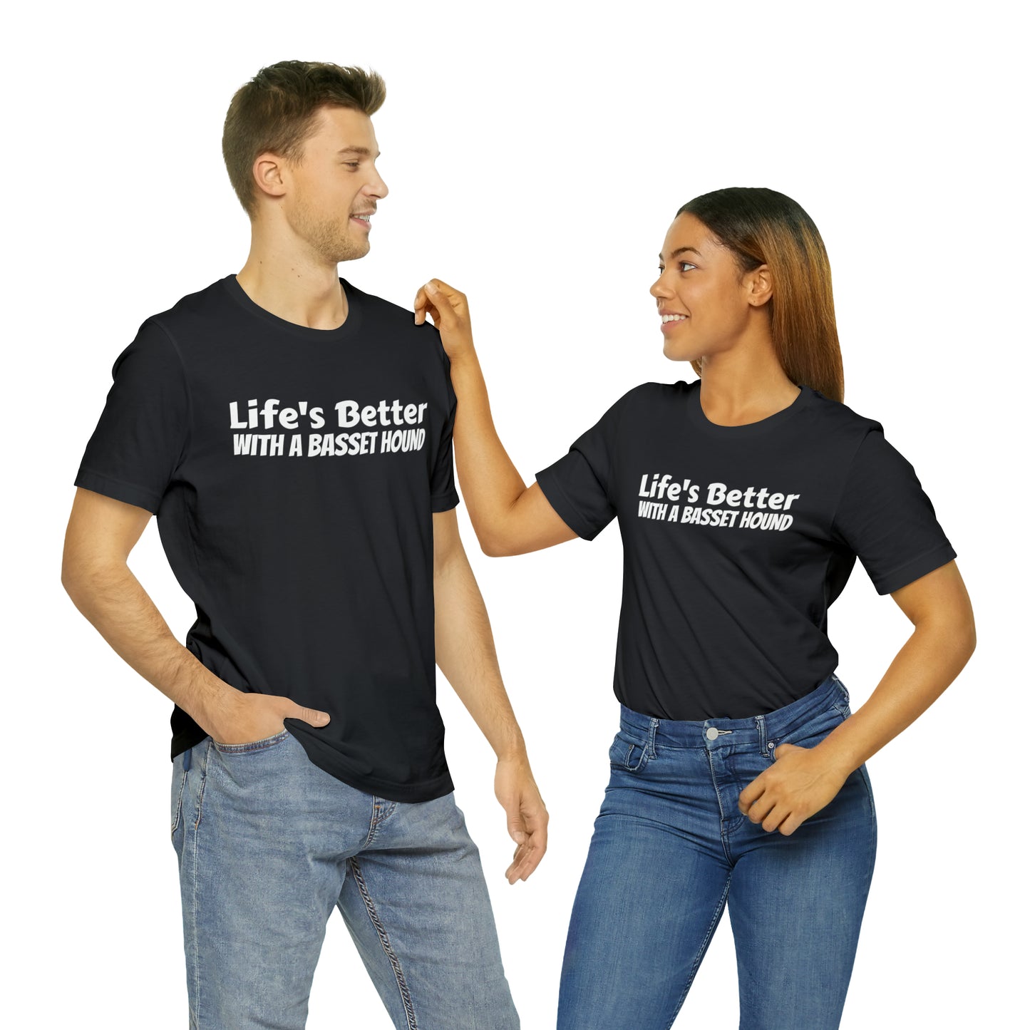 Life's Better with a Basset Dad Shirt - T-Shirt - Cool Father’s Day Shirt - Funny Dad Shirt - Father Figure Shirt