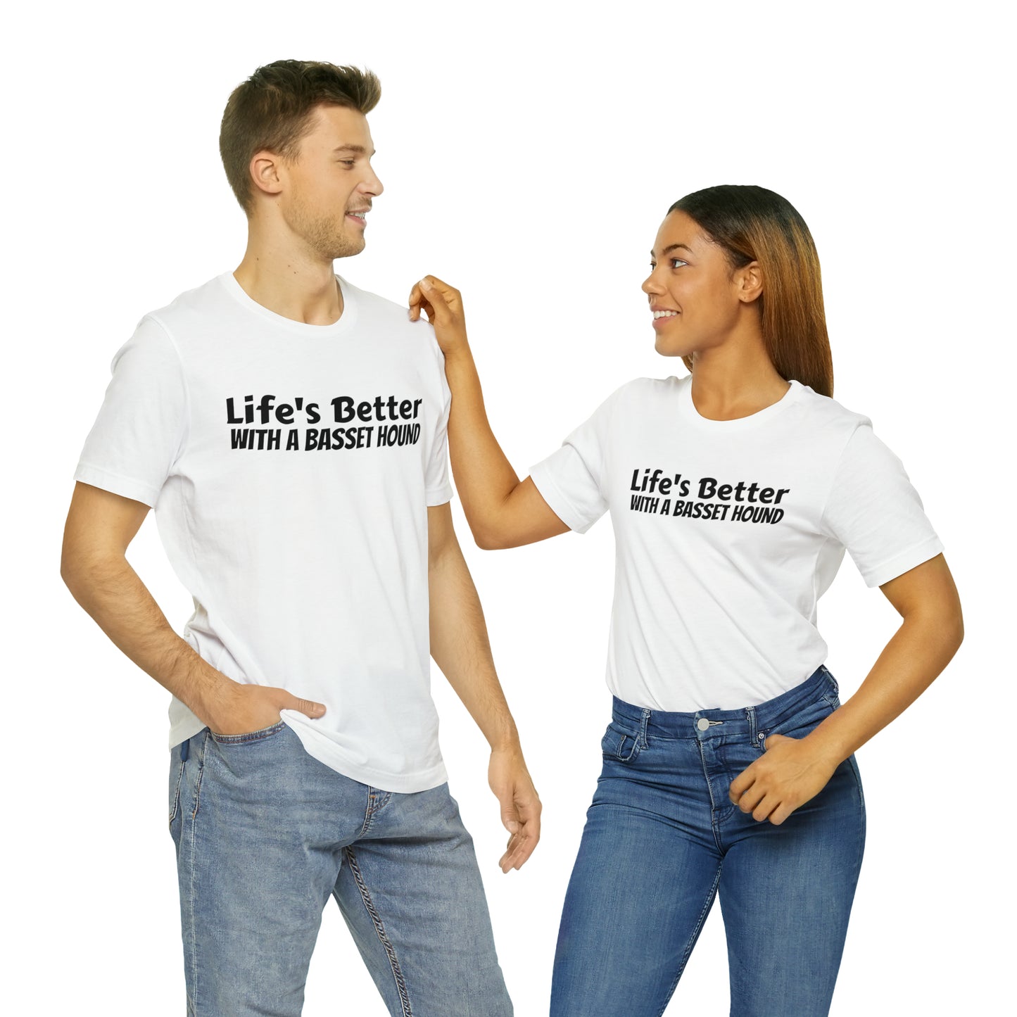 Life's Better with a Basset Dad Shirt - T-Shirt - Cool Father’s Day Shirt - Funny Dad Shirt - Father Figure Shirt