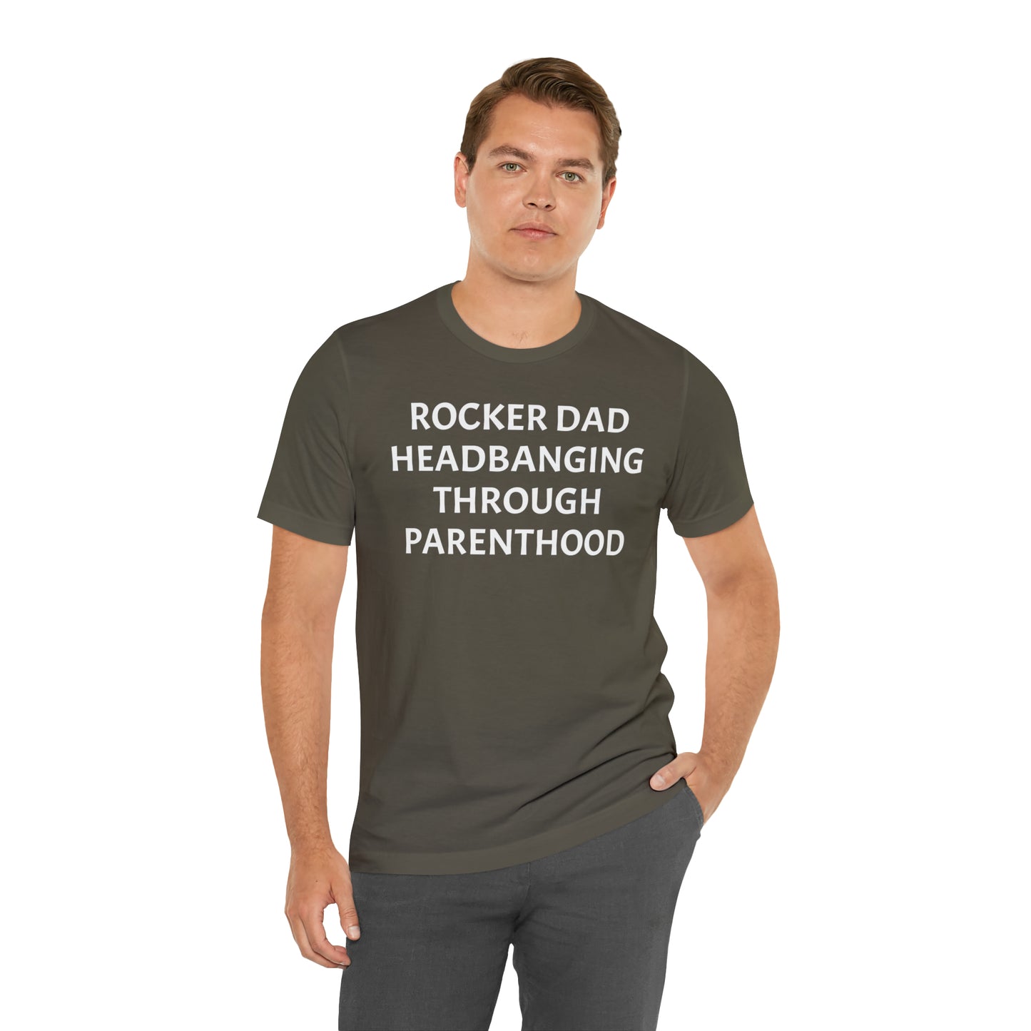 Rocker Dad Headbanging Parenthood - T-Shirt - Cool Father’s Day Shirt - Funny Dad Shirt - Father Figure Shirt - Entrepreneur -  Parenting