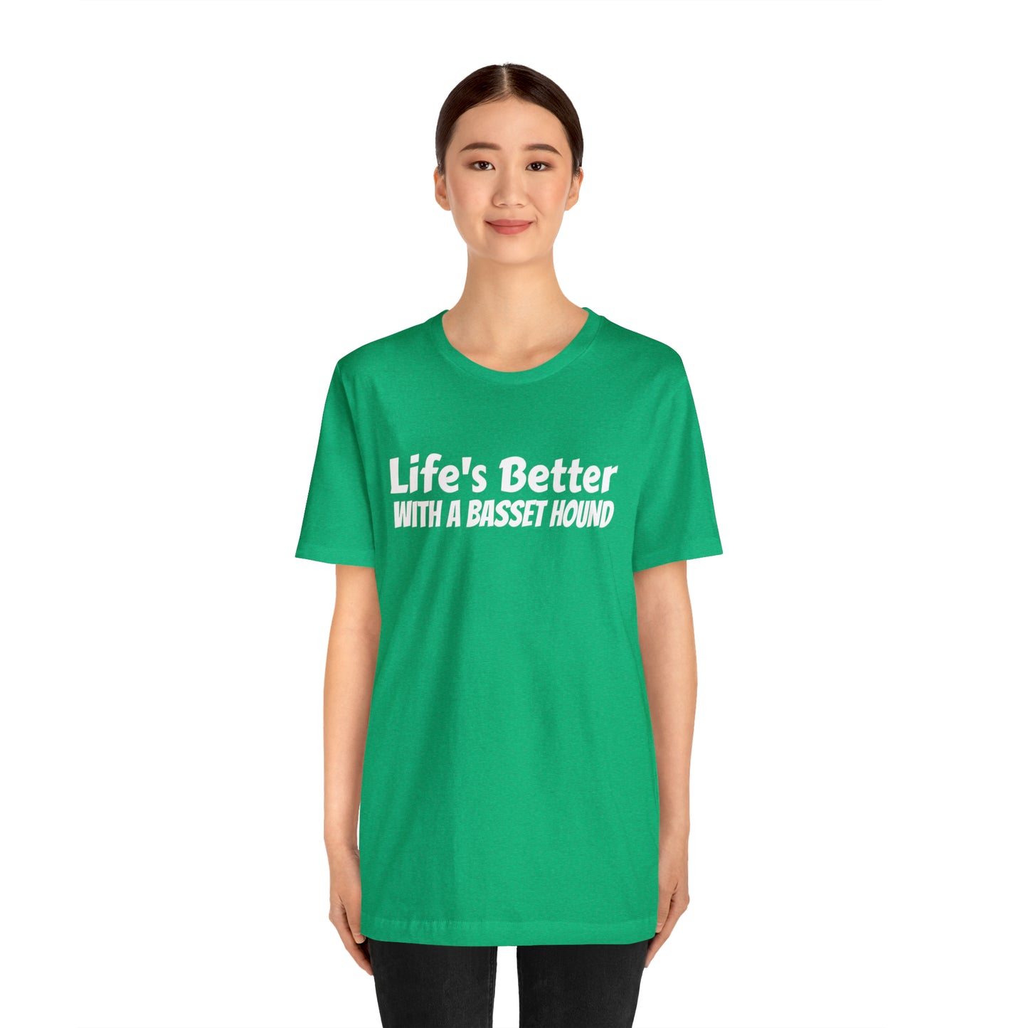 Life's Better with a Basset Dad Shirt - T-Shirt - Cool Father’s Day Shirt - Funny Dad Shirt - Father Figure Shirt