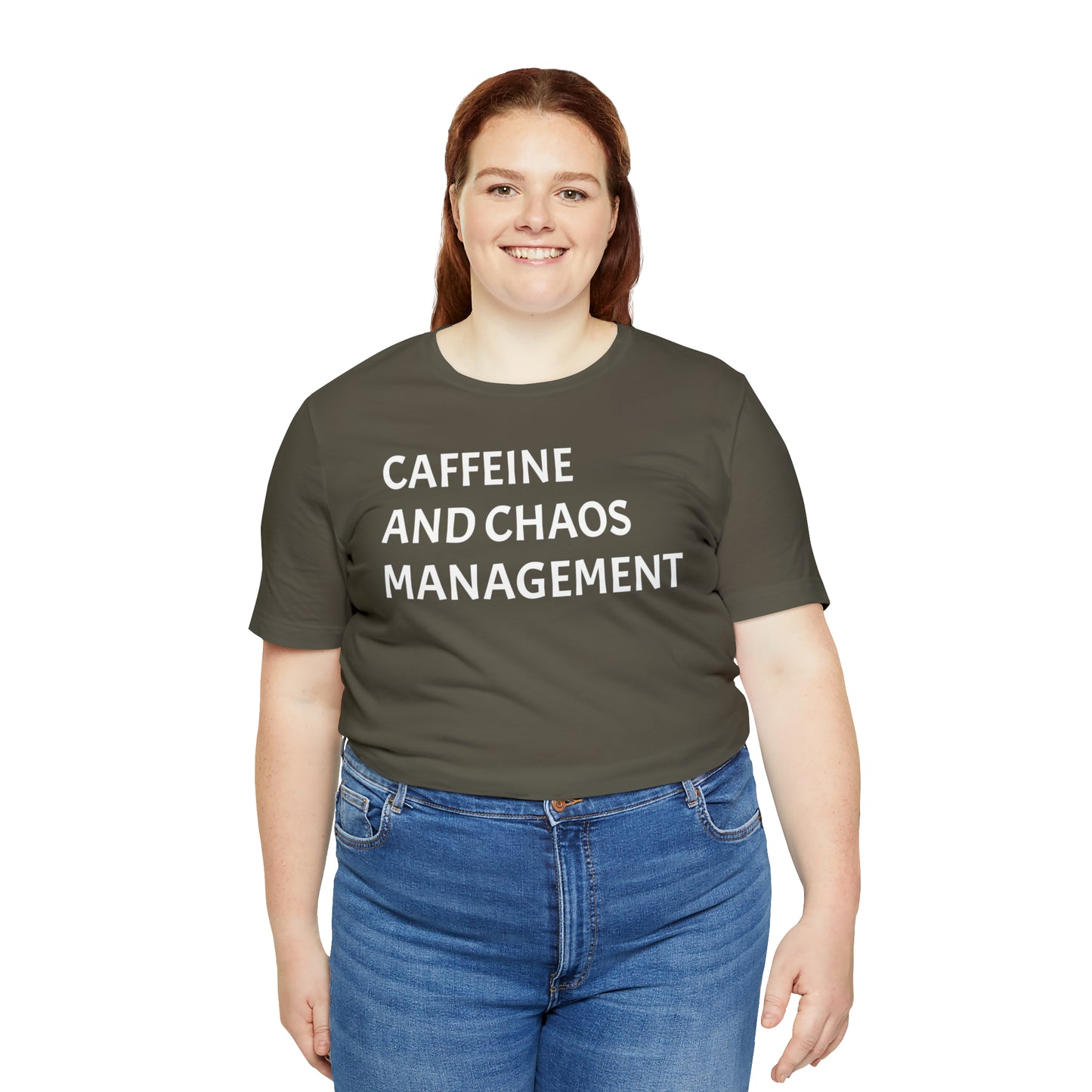 Caffeine and Chaos Shirt - T-Shirt - Cool Father’s Day Shirt - Funny Dad Shirt - Father Figure Shirt - Entrepreneur - Moms - Mothers - Parenting