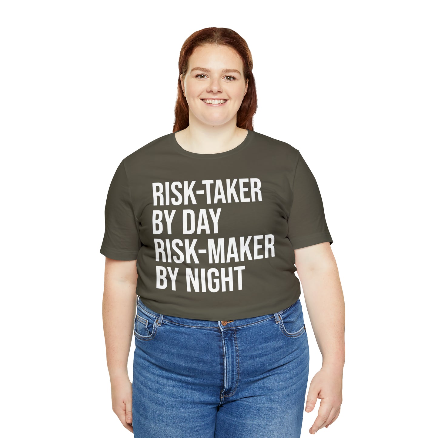 Risk Taker by Day Risk Maker by Night Shirt - T-Shirt - Cool Father’s Day Shirt - Funny Dad Shirt - Father Figure Shirt - Entrepreneur - Parenting - Mom - Mothers