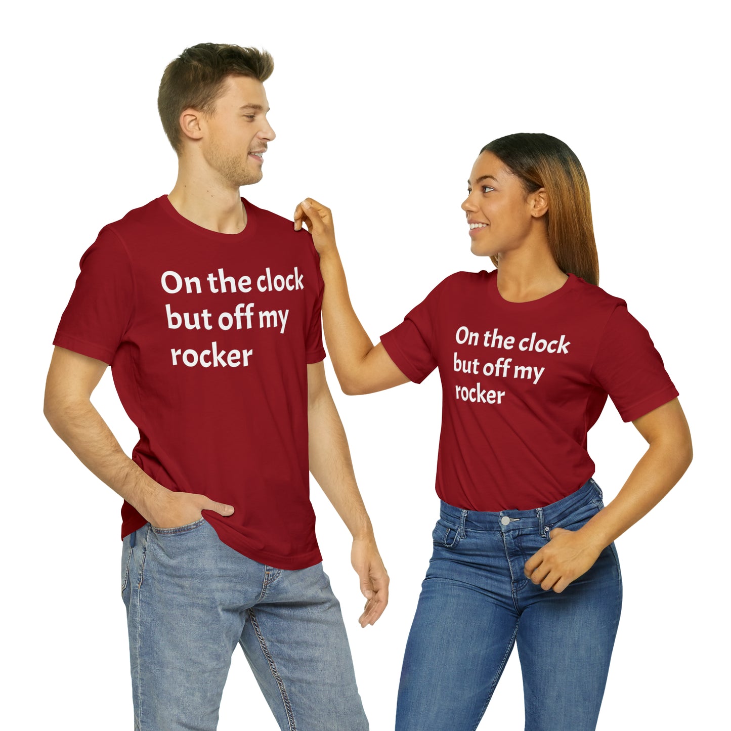 On the Clock Off My Rocker Funny Shirt - T-Shirt - Cool Father’s Day Shirt - Funny Dad Shirt - Mother's Shirt - Mom Shirt