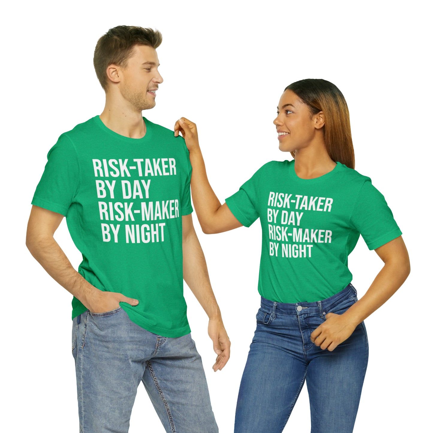 Risk Taker by Day Risk Maker by Night Shirt - T-Shirt - Cool Father’s Day Shirt - Funny Dad Shirt - Father Figure Shirt - Entrepreneur - Parenting - Mom - Mothers