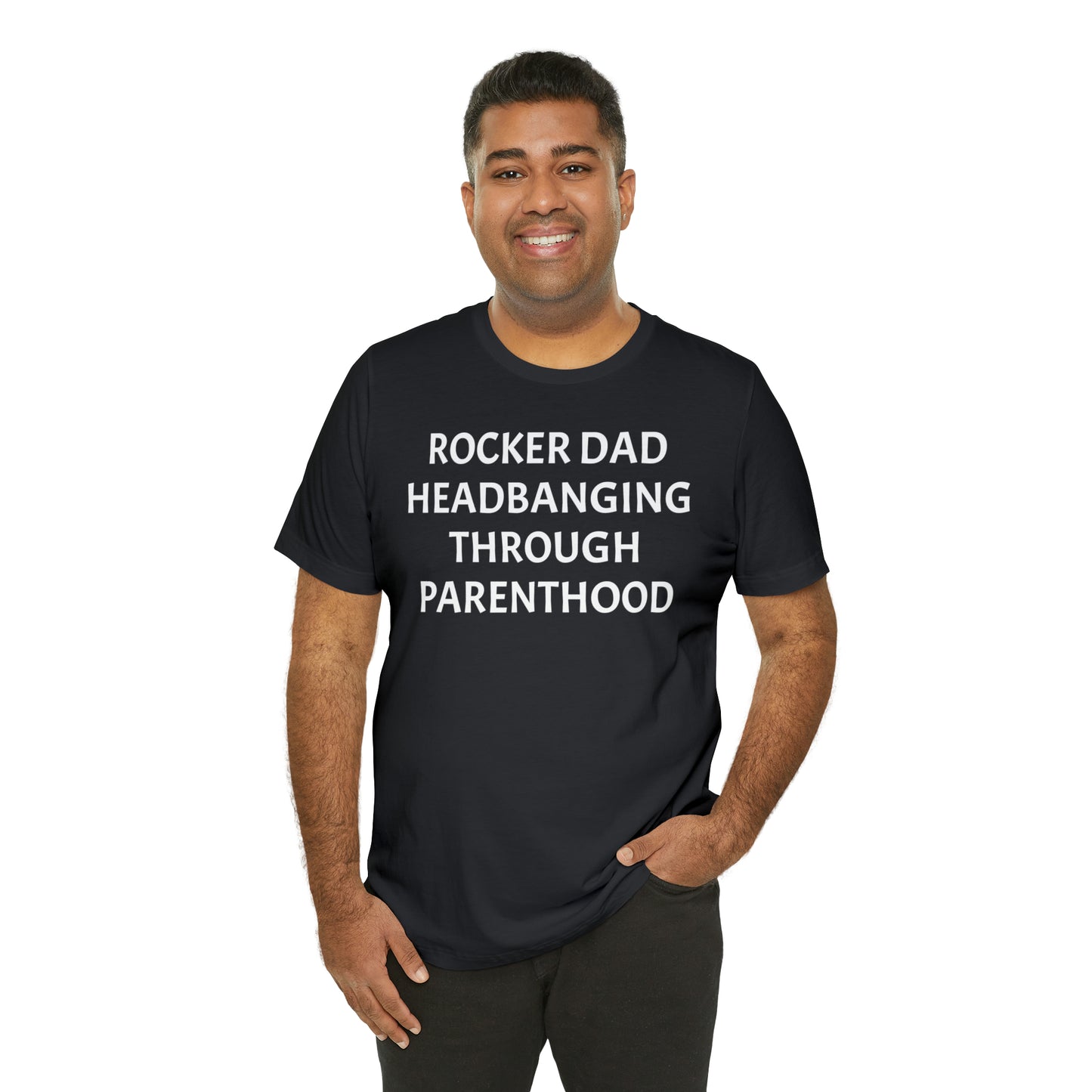 Rocker Dad Headbanging Parenthood - T-Shirt - Cool Father’s Day Shirt - Funny Dad Shirt - Father Figure Shirt - Entrepreneur -  Parenting