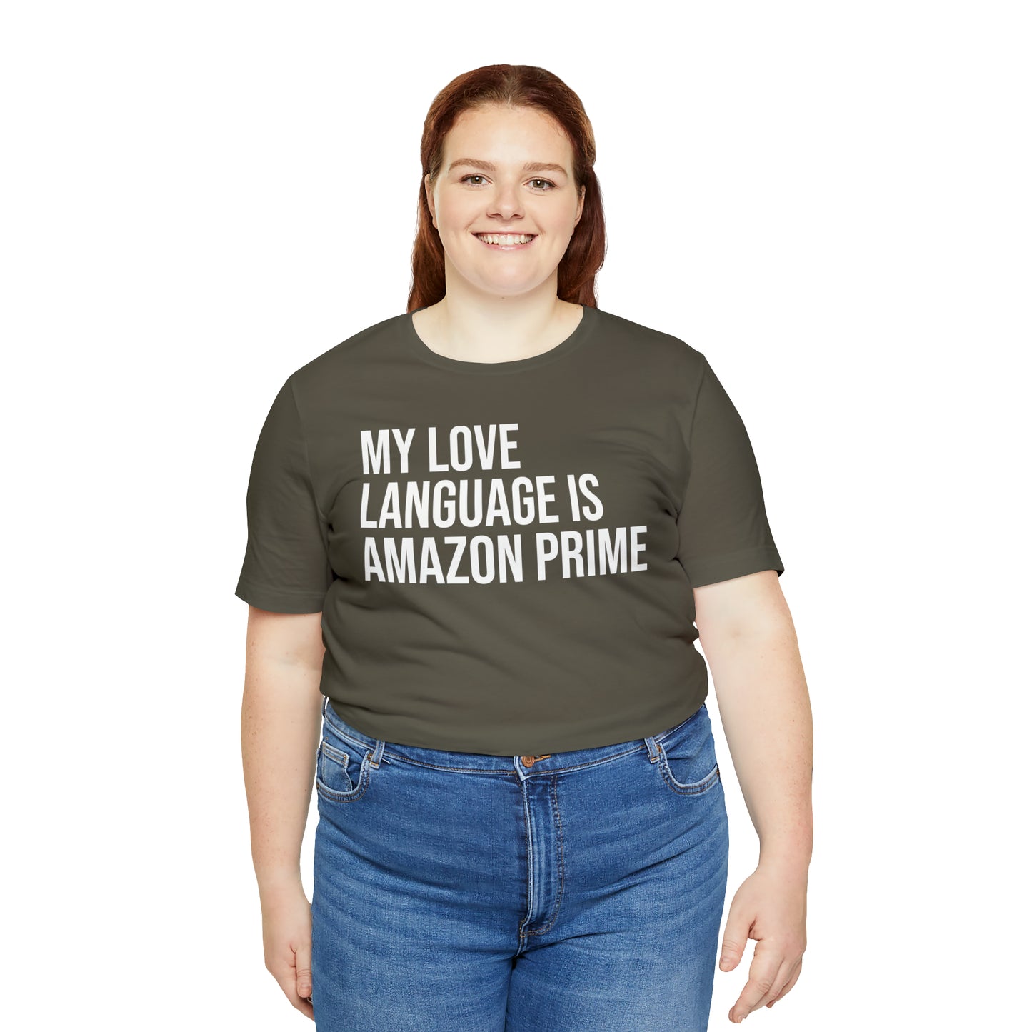 My Love Language is Amazon Prime Shirt - T-Shirt - Funny Dad Shirt - Love Language - Parenting - Mom - Mothers