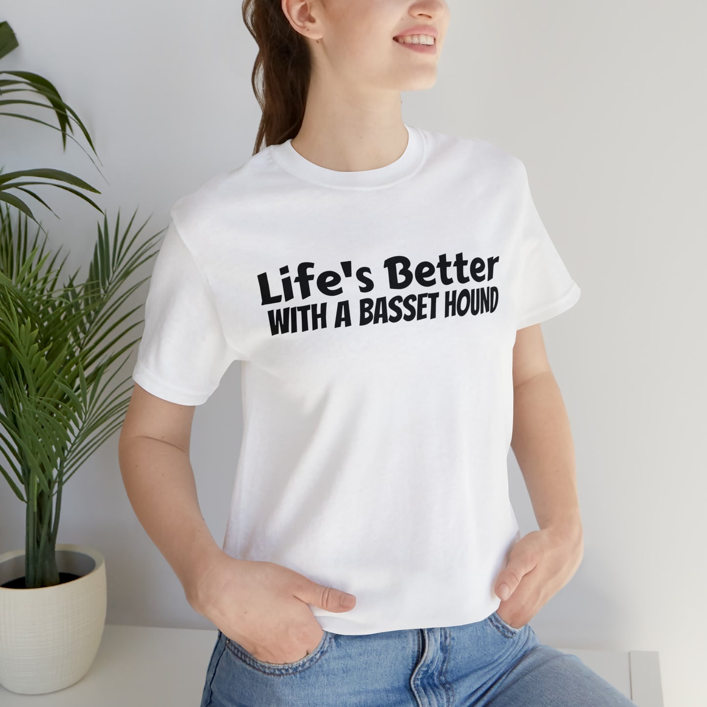 Life's Better with a Basset Dad Shirt - T-Shirt - Cool Father’s Day Shirt - Funny Dad Shirt - Father Figure Shirt