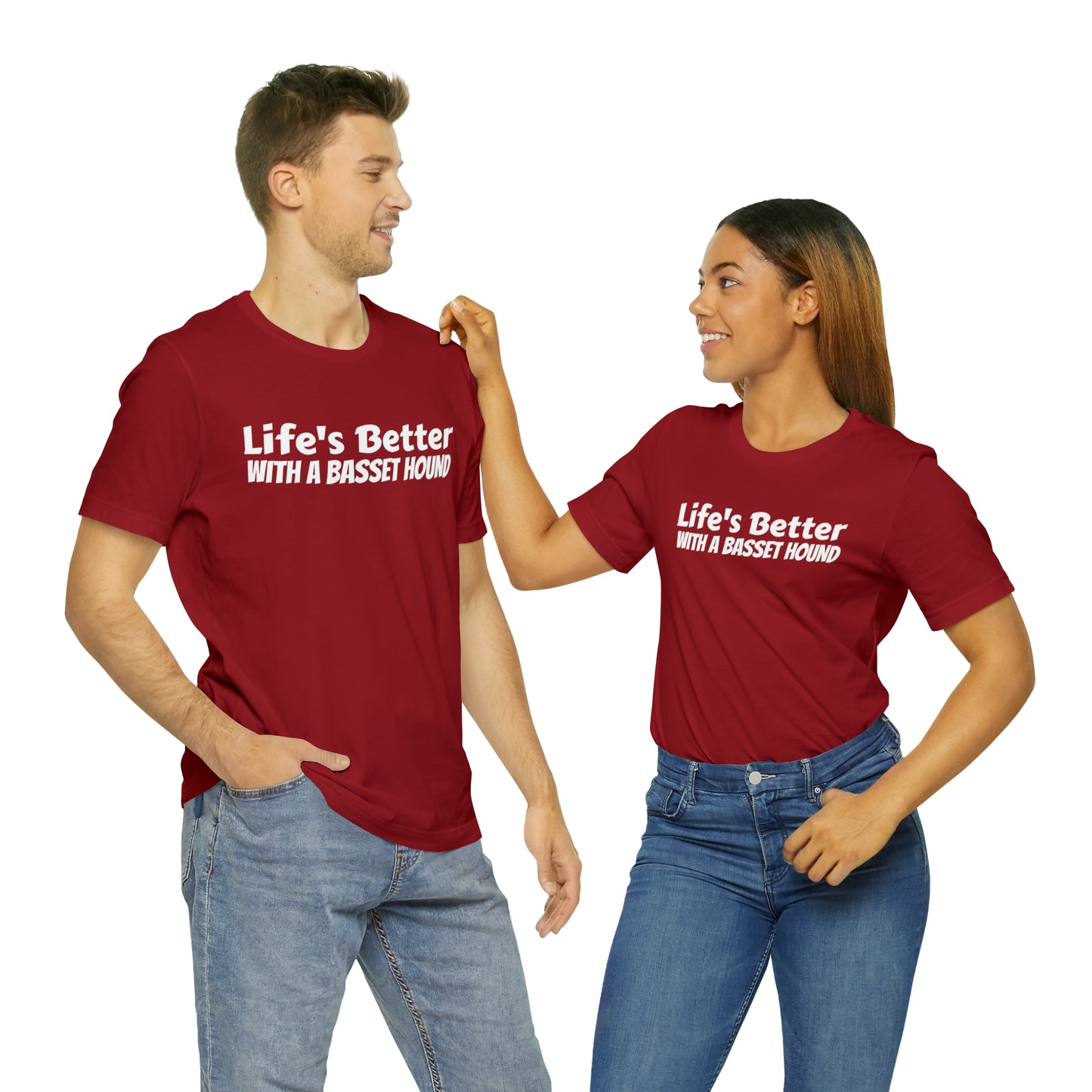 Life's Better with a Basset Dad Shirt - T-Shirt - Cool Father’s Day Shirt - Funny Dad Shirt - Father Figure Shirt