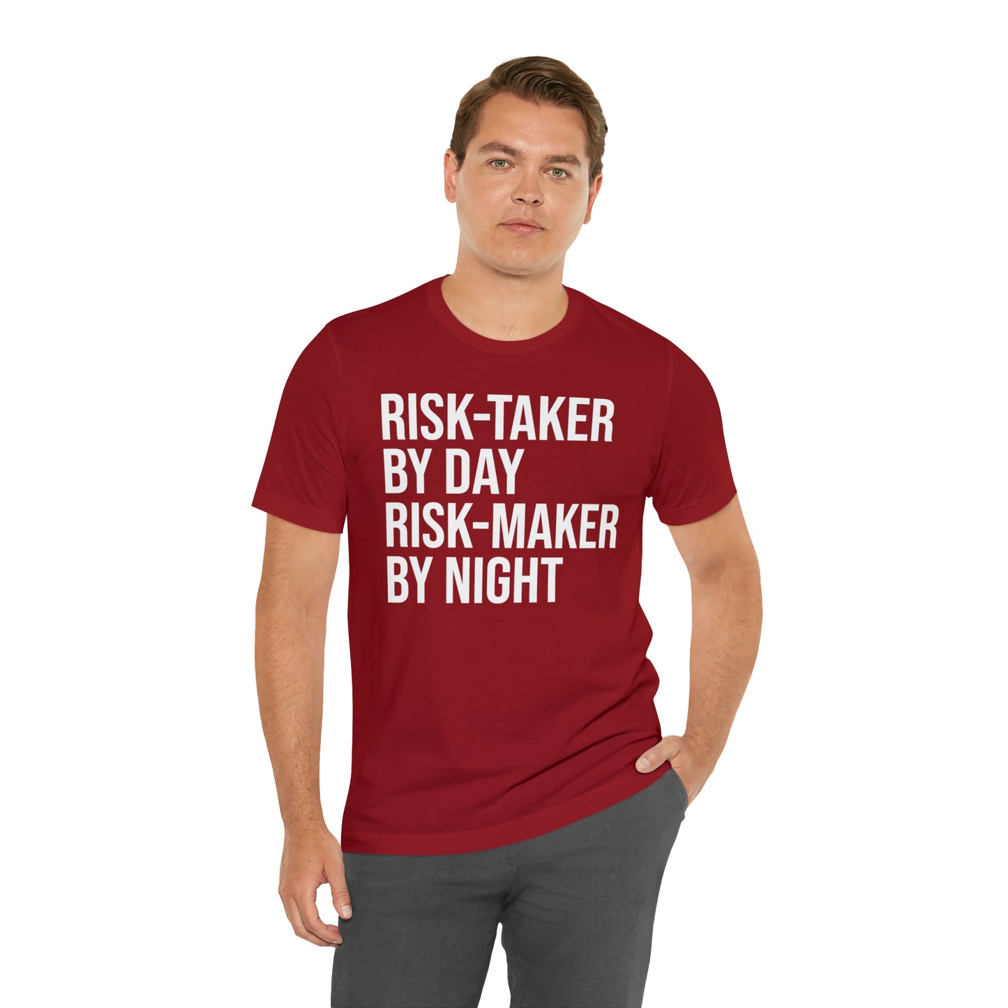 Risk Taker by Day Risk Maker by Night Shirt - T-Shirt - Cool Father’s Day Shirt - Funny Dad Shirt - Father Figure Shirt - Entrepreneur - Parenting - Mom - Mothers