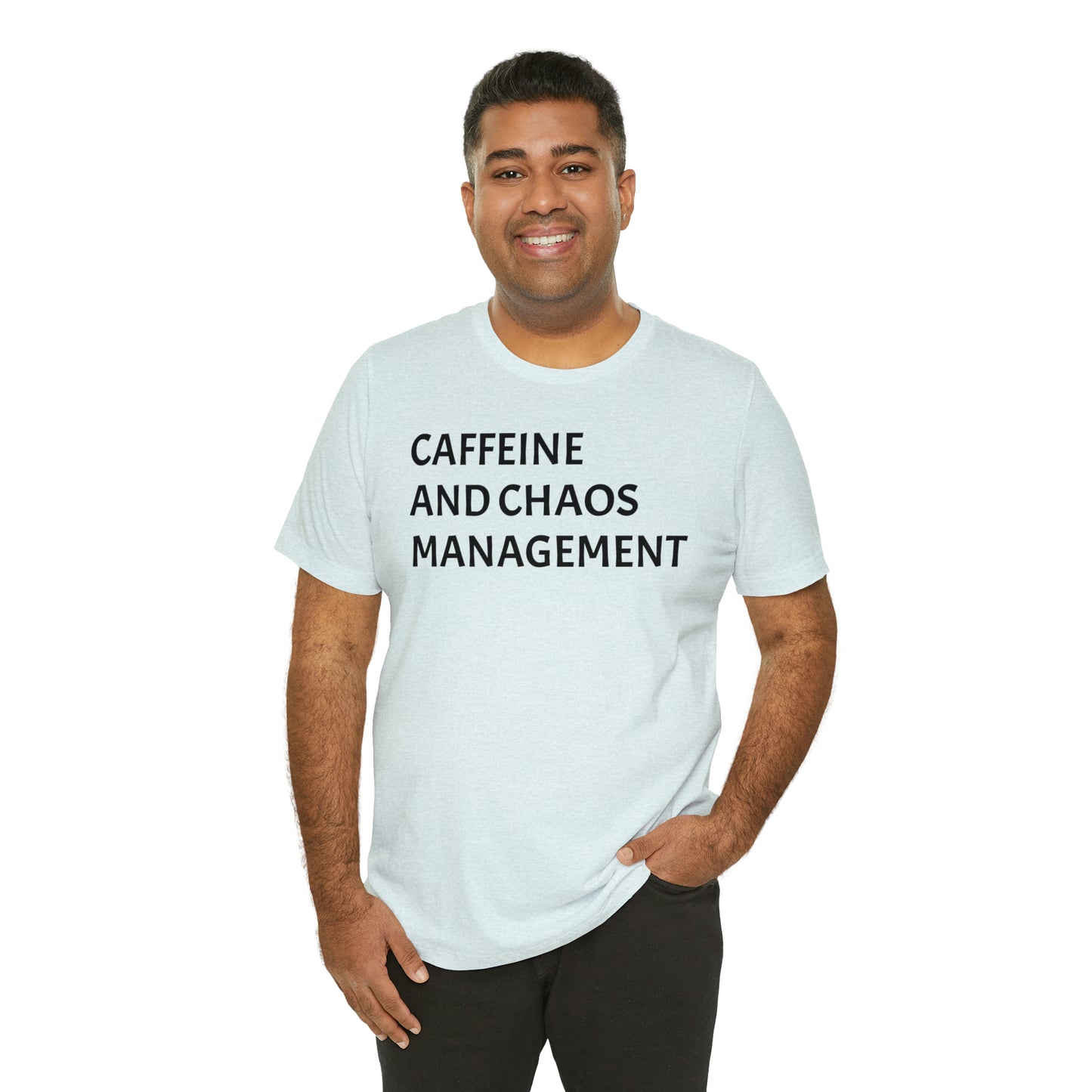 Caffeine and Chaos Shirt - T-Shirt - Cool Father’s Day Shirt - Funny Dad Shirt - Father Figure Shirt - Entrepreneur - Moms - Mothers - Parenting